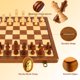 thumbnail image 5 of Juego de ajedrez Tobaisaa de 38 cm, plegable, magnético, tablero de madera, 5 of 7
