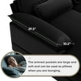 thumbnail image 4 of 123" Modern Sectional Sofa U Shaped Sofa Couch, Comfy Sleeper Sofa Couch with Console, Cupholders & USB Ports, 6-seat Upholstered Symmetrical Sofa Furniture for Living Room Apartment, Velvet, Black, 4 of 9