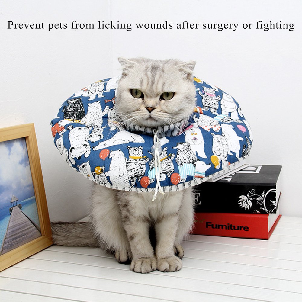 OTVIAP Soft Edge Circle Pet Cat Protection Collar Healing Neck