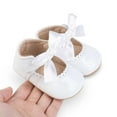 thumbnail image 2 of Xfvqtps Baby Girls Walking Shoes Lace Bowknot Princess Non Slip Comfortable Soft Sole PU Infant Prewalker Summer New Baby Everything Casual Breathable Cute Rubber Toddler Shoes White, 2 of 8
