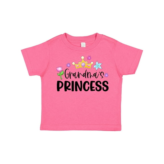 Inktastic Grandma's Princess Crown and Flowers Girls Toddler T-Shirt