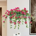 thumbnail image 2 of 1pc/2pcs Bunch Artificial Hanging Flowers Fake Plants Bouquets For Patio Lawn Garden Decoration, 2 of 8
