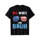 thumbnail image 1 of Red White And Bruh 4th of July Patriotic Boys T-Shirt - American Flag Fashion Glasses Graphic & Distressed Lettering, Regular Fit Casual Tee for Kids & Teens, Year-Round Comfort, Black, 1 of 6