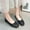 #0002-Black, variant on Women's Casual Ethnic Style Half Slippers Flat Comfortable Outdoor Leisure Versatile Design Embellished Toe Gift