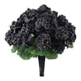 thumbnail image 4 of Artificial Geranium Flowers for Outdoor Spring Summer Decoration, 13 Inch Fake Geranium Faux Plants UV Resistant for Front Door Planter, Outside Home Garden Balcony Yard Porch Decor, Black, 4 of 8