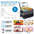 thumbnail image 3 of Simzone 37 Quart (35L) Portable Car Refrigerator -4℉-68℉with 12/24V DC & 110-240V AC RV APP Control Car Fridge Dual Zone for Camping Travel Fishing Outdoor or Home Use, 3 of 6