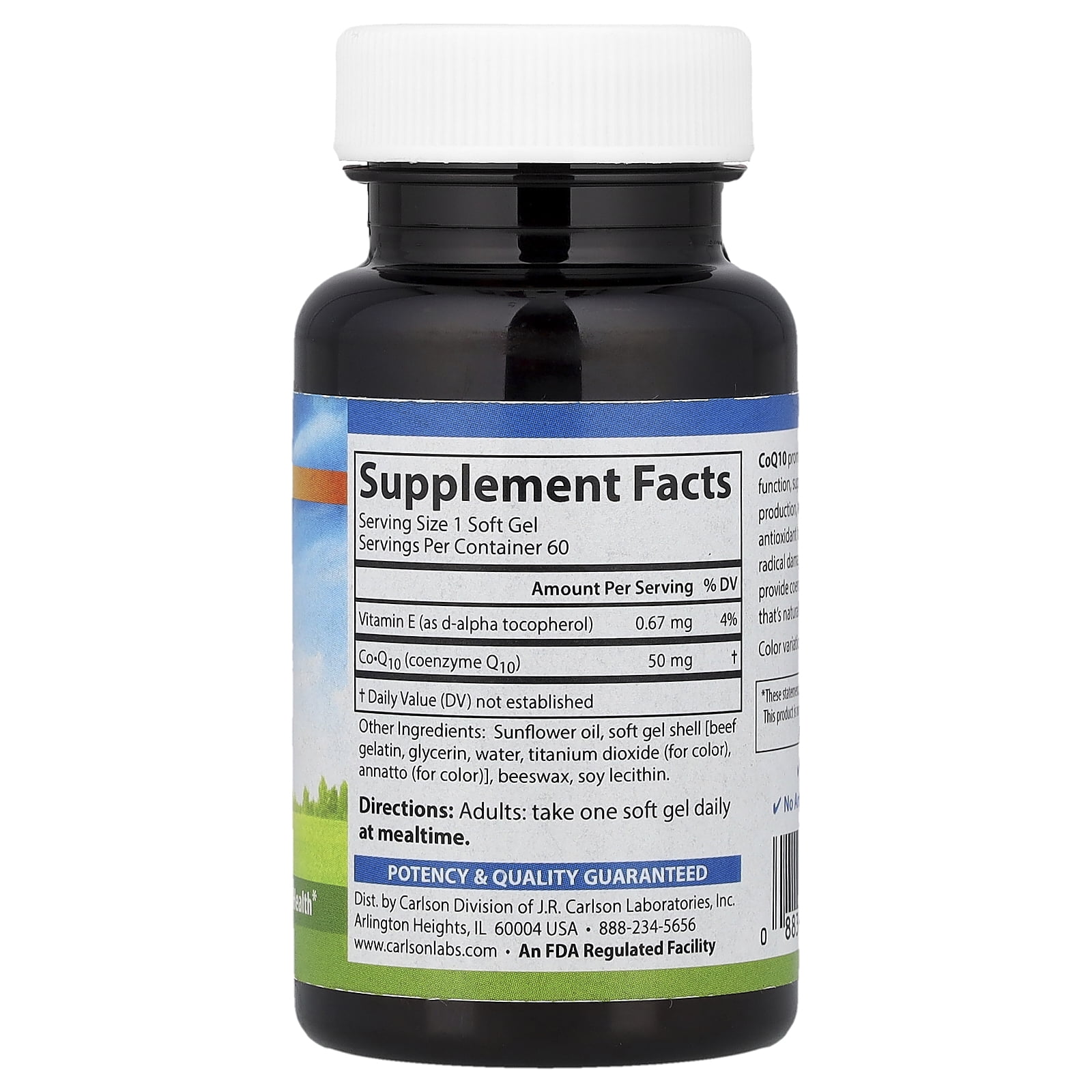 Carlson Co-Q10 50 mg - 60 Softgels
