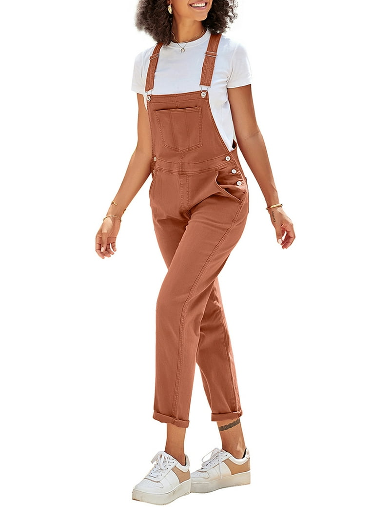 LookbookStore Women's Fashion Long Overalls Pants Casual Stretch