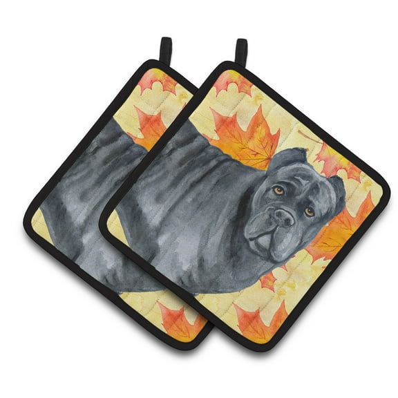 Caroline's Treasures Cane Corso Fall Pair of Pot Holders