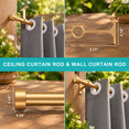 Window Grill Rods 2-pack Curtain Rod For Windows 48-84