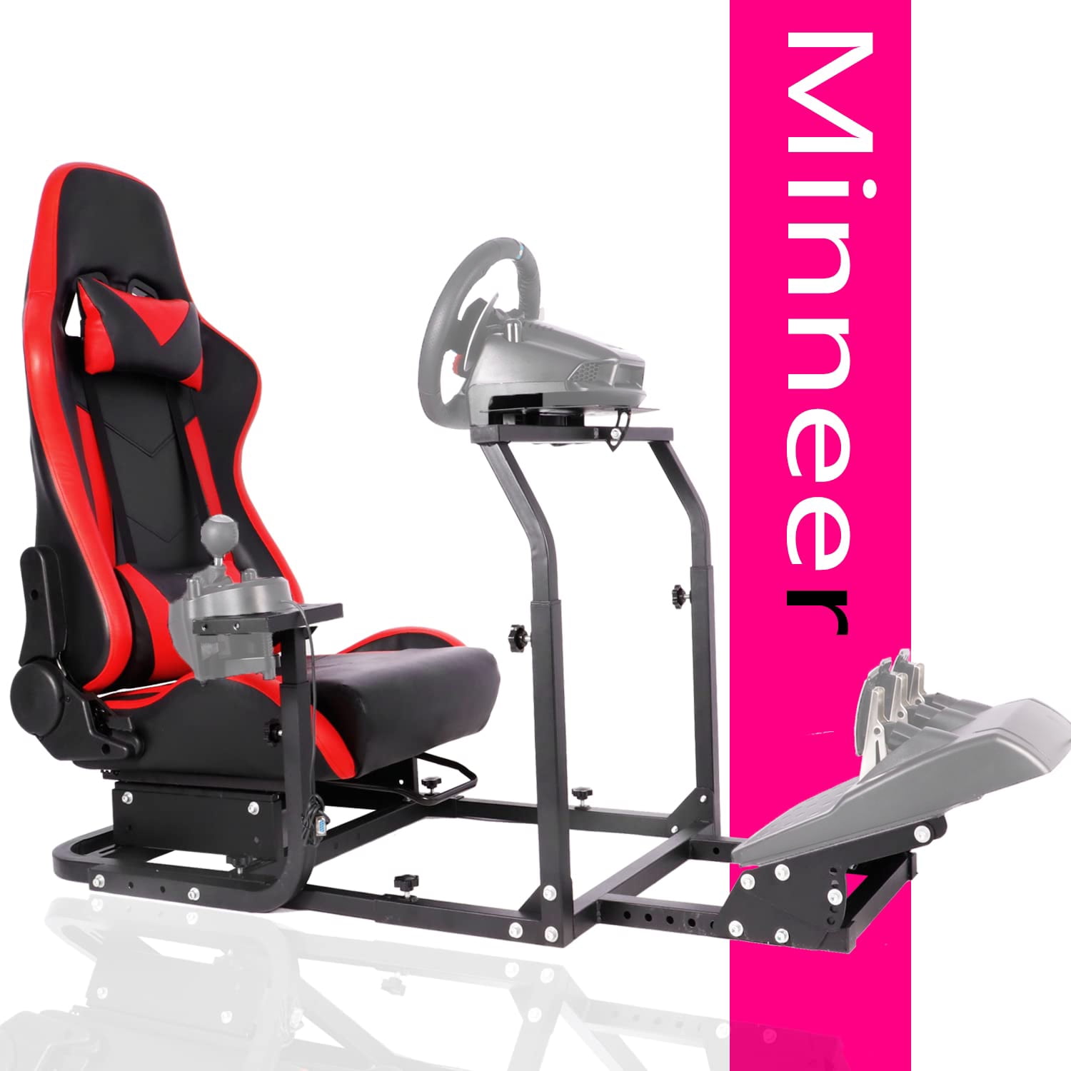 Minneer Sim racing Fit for Logitech G25/G27/G29/G920/G923 Steering Red Seat - Walmart.com