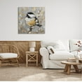thumbnail image 2 of Bird Perched Pussy Willow Wildlife Animals & Insects Painting Gallery Wrapped Canvas Print Wall Art, 2 of 7