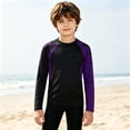 thumbnail image 2 of Unisex Children Athletic Tee, Color Block Long Sleeve Sports Running Shirt, 2 of 6