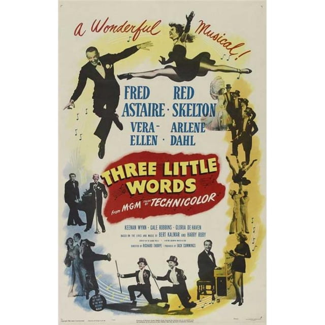 Posterazzi MOVAJ8170 Three Little Words Movie Poster - 27 x 40 in.