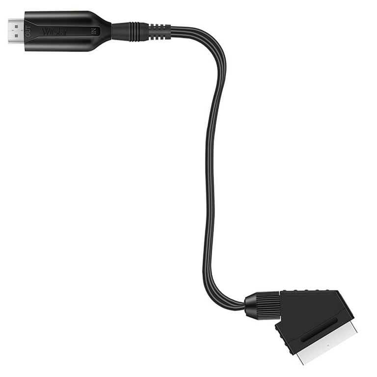Câble Adaptateur Audio Vidéo Convertisseur Péritel Vers HDMI Compatible  (Noir)