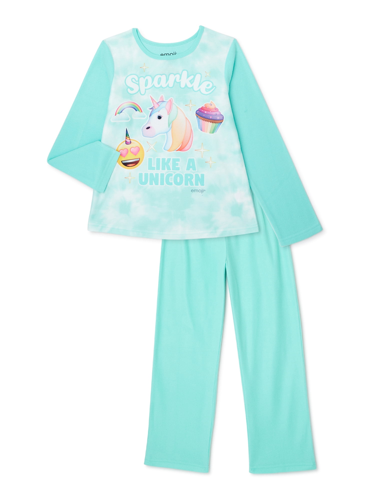 Emoji Girls Pajama Set, 2-Piece, Sizes 7-16 - Walmart.com
