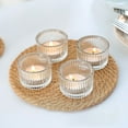 thumbnail image 4 of HofferRuffer Glass Tealight Candle Holders Set of 12, Cute Votive Candle Holder for Table Centerpieces, Party, Wedding and Home Decor (2.2'' x 1.4'', Clear), 4 of 11