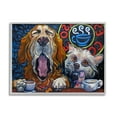 thumbnail image 4 of Stupell Industries Bold Modern Dogs Coffee Bar Yawning Teacups Framed Wall Art, 14 x 11, Design by CR Townsend, 4 of 5