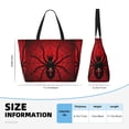 thumbnail image 4 of Xecao Spider on the Web for versatile beach bag for women includes zipper pockets and waterproof material, ideal for vacations and adventures., 4 of 7