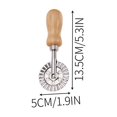 thumbnail image 3 of 2 Pcs Pastry Wheel Cutter Set - Dual-Wheel Ravioli & Biscuit Cutter with Wooden Handle, Pizza/Dumpling Dough Tool for Ruffled & Straight Edges, 3 of 3