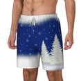 thumbnail image 2 of Uemuo Christmas Fir Tree Pattern Mens Swim Trunks Quick Dry Board Shorts with Mesh Lining, Stretch Beach Shorts Quick Dry No-Chafing Board Shorts-Large, 2 of 9