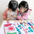 thumbnail image 4 of Wooden Children Simulation Play House Small Doctor Toy Set Girls Shot Dental Medical Kit Toys For Ch, 4 of 5