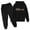 Black, variant on Toddler Boy Casual Clothing Set Autumn and Winter Letter Printed Long Sleeve Hoodie Sweatshirt and Pants Cute Sets Size 3-4T ,Black