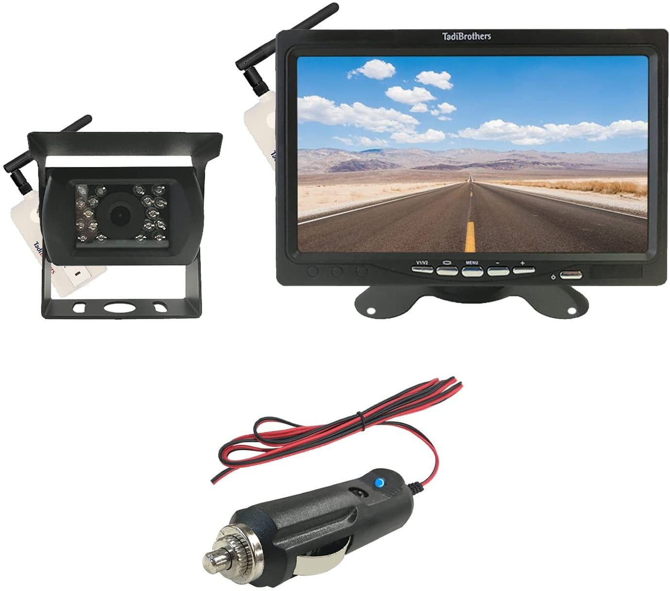 TadiBrothers Wireless Backup Camera Kit with 7Inch RearView Monitor
