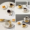 thumbnail image 3 of Coffee cup saucer, ceramic plated coffee cup set, home ceramic cup, office mug, coffee cup, milk tea cup, 3 of 4