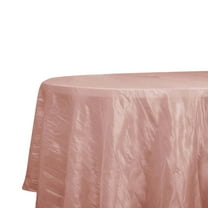Efavormart 120" Dusty Rose Accordion Crinkle Taffeta Rectangular Table Cover - Perfect for Wedding Ceremonies, Party Dacorations, Upscale Occasions, Birthday Celebrations, and Any Special Event