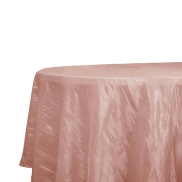 Efavormart 120" Dusty Rose Accordion Crinkle Taffeta Rectangular Table Cover - Perfect for Wedding Ceremonies, Party Dacorations, Upscale Occasions, Birthday Celebrations, and Any Special Event