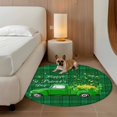 thumbnail image 2 of Saint Patrick's Day Round Area Rug 3.3Ft Washable Circle Rugs for Dining Room Table, Spring Green Truck Lucky Grasses Check Non-Slip Carpet Floor Mats Indoor Outdoor Carpet Runner Home Decor, 2 of 8