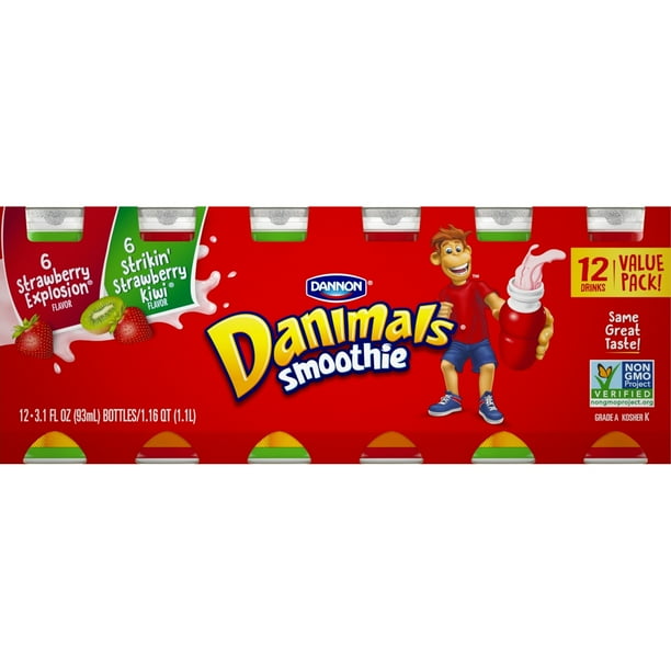 Danimals Strawberry Explosion & Strikin’ Strawberry Kiwi Variety Pack