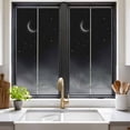 thumbnail image 2 of Night Stars Moon Window Privacy Film, Modern Abstract Art Cloud Fog Static Cling UV Sun Blocking Heat Control Window Tint Day and Night, Non-Adhesive One Way Windows Privacy Cover 17.7''x39.3'', 2 of 7