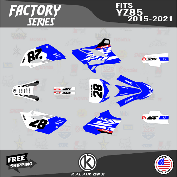 Kalair GFX Graphics Kit for Yamaha YZ85 (2019-2021) Factory Series