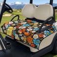 thumbnail image 3 of Psesaysky Golf Cart Seat Covers Universal Golf Cart Seat Towel Blanket with 4 Pockets and Extra Handle, Soft and Washable, Fit for EZGO, Yamaha, Club Car Front Seats, Vintage Daisy Floral, 3 of 8