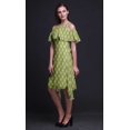 thumbnail image 3 of Bimba Block Print Cold Shoulder Women Swing Tunic Flutter Sleeve Midi Dress-XXX-Large, 3 of 6