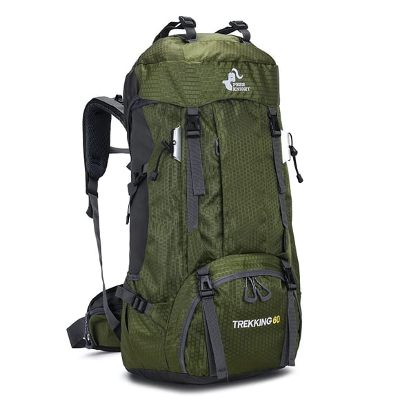 Mochila Bseash Impermeable 60L para Senderismo y Camping con Funda para Lluvia