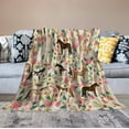 thumbnail image 6 of Horses Floral Horse Breeds Farm Animal Pets Flannel Fleece Throw Blanket Soft Shaggy Air Conditioned Blankets for Couch Sofa Living Room Pinic 50"x60", 6 of 6