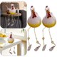 thumbnail image 4 of Estatua Creativa Pollo Ojos Grandes 2 Uds. Regalos Perfectos Pies Largos para Exterior E Interior (C), 4 of 9