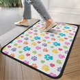 thumbnail image 4 of Pets Paws Print Colorful Door Rugs,Washable Non Slip Door Mats Indoor,Decorative Door Mats,Entry Mat Indoor for Entrance,Bedroom,Kitchen,Bathroom,30"x17", 4 of 6