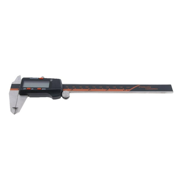Calibrador digital de 6 pulgadas / 150 mm Calibre Vernier electrónico de material acero inoxidable Conversión de pulgadas / métricas / fracciones kusrkot Calibrador a vernier digital