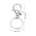thumbnail image 2 of Uxcell Key Chain Ring Lobster Clasp Keyring Trigger Clip Keychain Holder for Arts Crafts Silver, 2 of 5