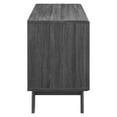 thumbnail image 4 of Vinyl Record Side Table Cabinet Stand, Charcoal Grey Gray, Wood, Modern Contemporary, Mid Century Living Hotel Lounge Cafe Lobby, 4 of 7