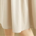 thumbnail image 6 of gljltg Women's Cotton Linen Dresses Summer Midi Sundresses Casual V Neck Button Front Pleated Loose Fit Knee Length Sleeveless Tank Dress with Pockets, 6 of 9