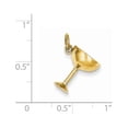 thumbnail image 2 of 14k Yellow Gold Champagne Glass Charm, 2 of 3