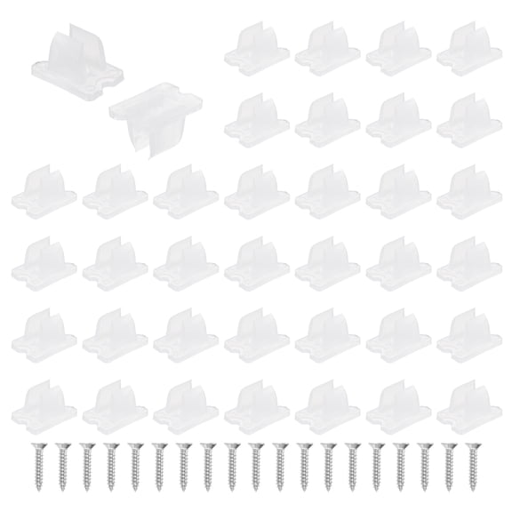 Uxcell LED Neon Mounting Clips Holder, Fixing Clamps Fit 6x12mm LED Neon Soft Light Strip, One Hole 80pcs