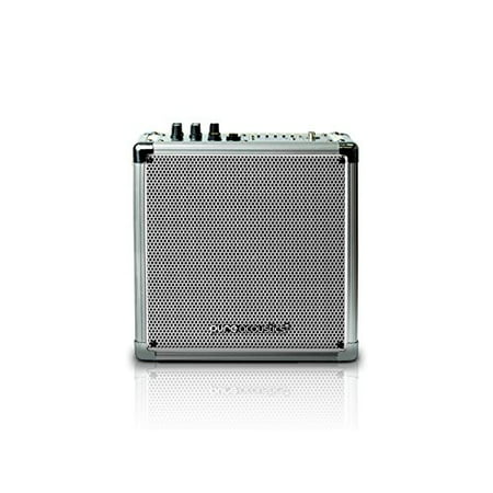 Pure Acoustics Wireless Portable Bluetooth PA Speaker System with Built-in Rechargeable Battery - Includes Wireless Mic MCP-50 Entertainment Medium Sized - Silver