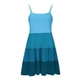 thumbnail image 7 of Ashirexll Teen Summer Dresses, Girls Summer Dress, Summer Girl's Sleeveless Boho Style Casual Color Matching Tiered Slip Dresses for 4-14Y, 7 of 7