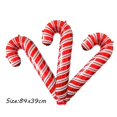thumbnail image 1 of Muleta de bastón de Navidad grande, globos de papel de aluminio para Piruleta de caramelo para decoración de Navidad, bolas de decoración de fiesta en casa de Año Nuevo 2024, 20 unids/set, 1 of 4